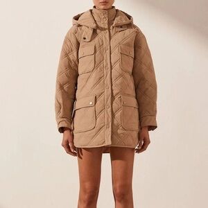 Shona Joy Quilted Puffer Jacket - Tan